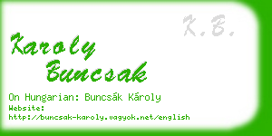karoly buncsak business card